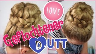 geflochtener Dutt aus dem Back To School Video ♥ coole Mädchen ZöpfeampFrisuren [upl. by Omiseno495]