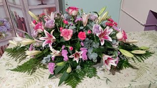 Tutoriales y tips de floristería para principiantes Arreglo floral funerario [upl. by Aniuqaoj]