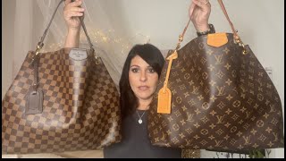 Louis Vuitton Graceful Damier Ebene Vs Monogram Comparison [upl. by Rusell471]