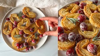 EASY 2 Ingredient Puff Pastry Palmier Cookies — Elephant Ears shorts [upl. by Ajar]