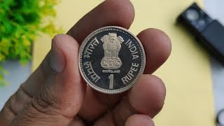 1 Rupee 1991  Commonwealth Parliamentary Conference India  Coin value iconicindia [upl. by Aicele]