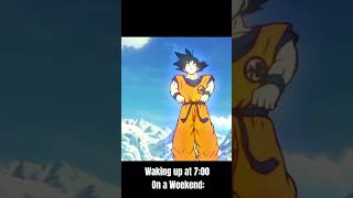 Weekdays vs Weekend edit goku dbz dbs  kamehameha viralvideo famousshorts [upl. by Beberg424]