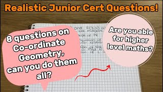 Realistic Junior Cert Questions Are you able to solve them  Coordinate Geometry edition [upl. by Ayahc]