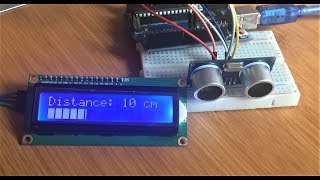 Displaying distance from Ultrasonic sensor as bargraph on I2C LCD using Arduino [upl. by Leamhsi568]