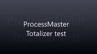 ProcessMaster Totalizer Test [upl. by Dragde]