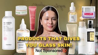 Skincare Products that gives you GLASS SKIN My SkinCare Routine Honest product Review [upl. by Aneehsor]