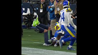 Jaxon SmithNjigba catches for a 30yard Gain vs Los Angeles Rams [upl. by Trilly60]