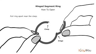 How to open and close hinged segment rings clicker rings  BodyJ4You [upl. by Jardena]