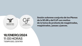 Sesión solemne conjunta de los Plenos de la SCJN y del CJF [upl. by Pollux]