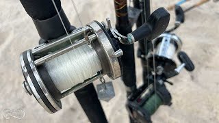 CAST TEST WITH 3 OPEN FACE CONVENTIONAL REELS PENN SQUIDER PENN JIG MASTER AND SHIMANO SPEEDMASTER [upl. by Haras]