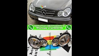 FARI ANTERIORI MERCEDES CLASSE C W203 MONTAGGIO LAMPADE LED H7 CREE 6000K BIANCO GHIACCIO [upl. by Eecrad]