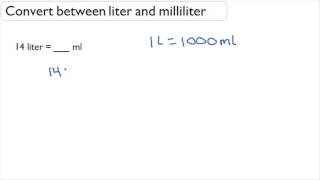 Convert between liter and milliliters [upl. by Yknip]