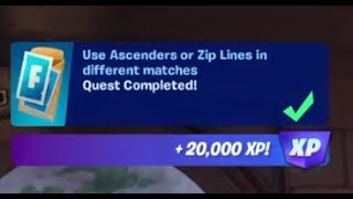 Fortnite  Use ascenders or zip lines in different matches  Chapter 5 Season 4 [upl. by Mauve]