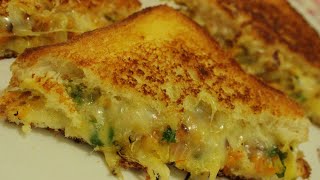 Cheese sandwich  Cheesy masala sandwich  Cheese sandwich recipe [upl. by Markiv]