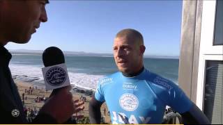 Mick Fanning narrowly escapes shark attack  WSL Jeffreys Bay Open  Day 12  South Africa [upl. by Daggna]