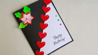 Beautiful Birthday Greeting Card idea  DIY Birthday card  complete Tutorial [upl. by Eleonore]