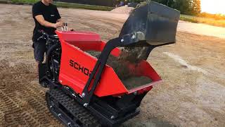 SCHORR Minidumper RR500DHKASH PRO SelbstladerHochkipper Raupendumper Mulde 500kg [upl. by Osy]