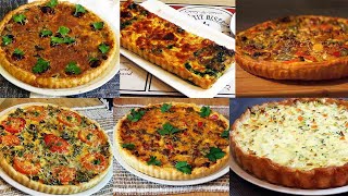 6 Recettes De Quiche Faciles et rapides [upl. by Eanej]