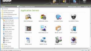 QNAP 219P II Administration Interface [upl. by Eilitan821]