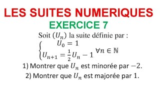 Les suites numériques 1bac exercice 7 [upl. by Surdna]