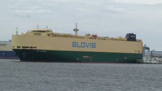 自動車運搬船 CARY RICKMERS 堺泉北港 回頭 出港 [upl. by Nemajneb576]