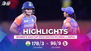 India W vs Nepal W  ACC Womens Asia Cup  Match 10  Highlights [upl. by Jessee407]