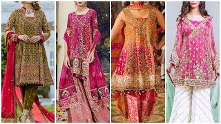 Pakistani gorgeous Angrakha dresses for bridal wear and party wear latest 2020 collection [upl. by Lemahs]