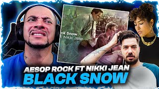 THIS BEAT THOUGH Aesop Rock ft Nikki Jean  Black Snow LIVE REACTION [upl. by Adnahc]