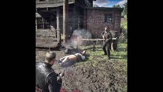 Brutal killing by Arthur Morgan shorts rdr2 [upl. by Enaffit]