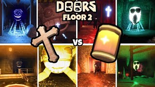 All Crucifix Uses Vs All Barrel Of Starlight Uses In Doors Floor 2Doors Floor 2 UpdateThe Mines [upl. by Woothen522]