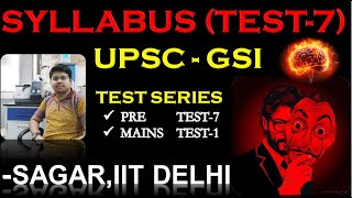 TEST 7 PREMINARILY TEST 1 MAINS  UPSC COMBINED GEO SCIENTISTS SAGAR BHOWMICK IITAN CHEMISTRY [upl. by Yerggoeg]