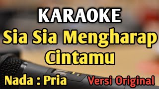 SIA SIA MENGHARAP CINTAMU  KARAOKE  NADA PRIA COWOK  Versi Original  Gustrian Geno [upl. by Stacey734]