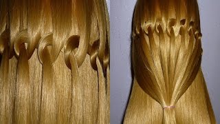 Flechtfrisur quotWasserfall Zopfquot für mittellange Haare Waterfall Braid PeinadoTrenza de Cascada [upl. by Wattenberg747]