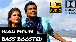 Hasili Fisiliye BASS BOOSTED  Aadhavan  Suriya Harris Jayaraj [upl. by Nahta164]