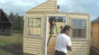 Log Cabin Kit Assembly Video [upl. by Dreeda]