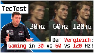 Der Vergleich Gaming in 30 Hz vs 60 Hz vs 120 Hz  Der Test  Xbox Series X amp PlayStation 5 [upl. by Nasar]