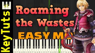 Roaming the Wastes Xenoblade Chronicles  Easy Mode Piano Tutorial Synthesia [upl. by Aniratac]