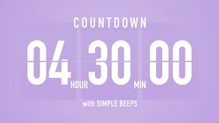 45 Hours Timer Countdown Flip Clock Timer  Simple Beeps 🫐 🔔 [upl. by Sirrad317]