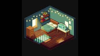 Repost Pixel Art Timelapse  Cozy Isometric Room [upl. by Eolhc]