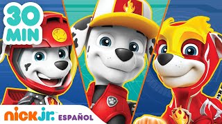 Paw Patrol Patrulla de cachorros  30 MIN de los mejores momentos de Marshall  Nick Jr en Español [upl. by Rhine764]