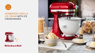 Ultimate vanilla ice cream with the ice cream maker  Recipe  KitchenAid [upl. by Rehpotsrihc270]