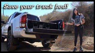 Why Your Tacoma Needs Bed Stiffeners  Cali Raised LED Bed Channel Supports Install  Review [upl. by Arateehc159]