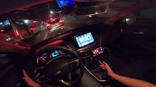 NIGHT DRIVE  CHEVROLET ONIX PLUS LTZ AT 2024  TEST DRIVE ONBOARD POV GOPRO [upl. by Ymiaj]