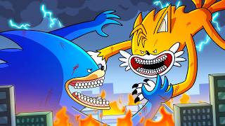 SHIN SONIC vs SHIN TAILS Cartoon Animation [upl. by Eenerb]