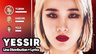 3YE  YESSIR Line Distribution  Lyrics Karaoke PATREON REQUESTED [upl. by Ennaoj263]