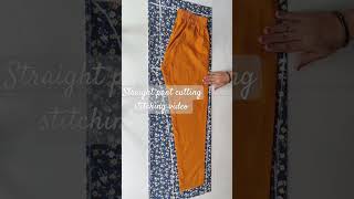 Straight pant cutting stitching video [upl. by Eseerehc]