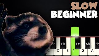 Pedro Pedro Pedro  SLOW BEGINNER PIANO TUTORIAL  SHEET MUSIC by Betacustic [upl. by Inus]