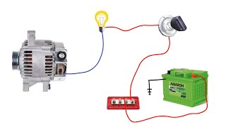 how to wire car alternator  car alternator wiring diagram  how to wire 3 pin alternator  denso [upl. by Einaeg]