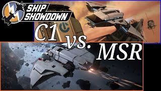 C1 Spirit vs MSR Battle of Crusader  Star Citizen Ship Showdown 2024 [upl. by Ylrebmic]