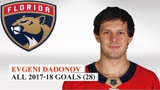 Evgeni Dadonov 63 All 28 Goals of the 201718 NHL Season [upl. by Aicil]